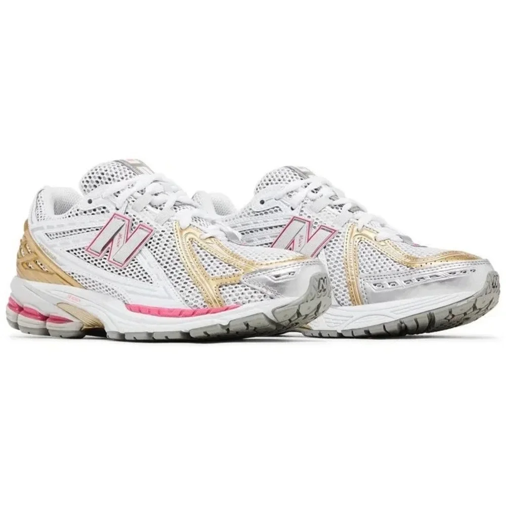New Balance Women's White Pink Gold 1906R Running Shoes